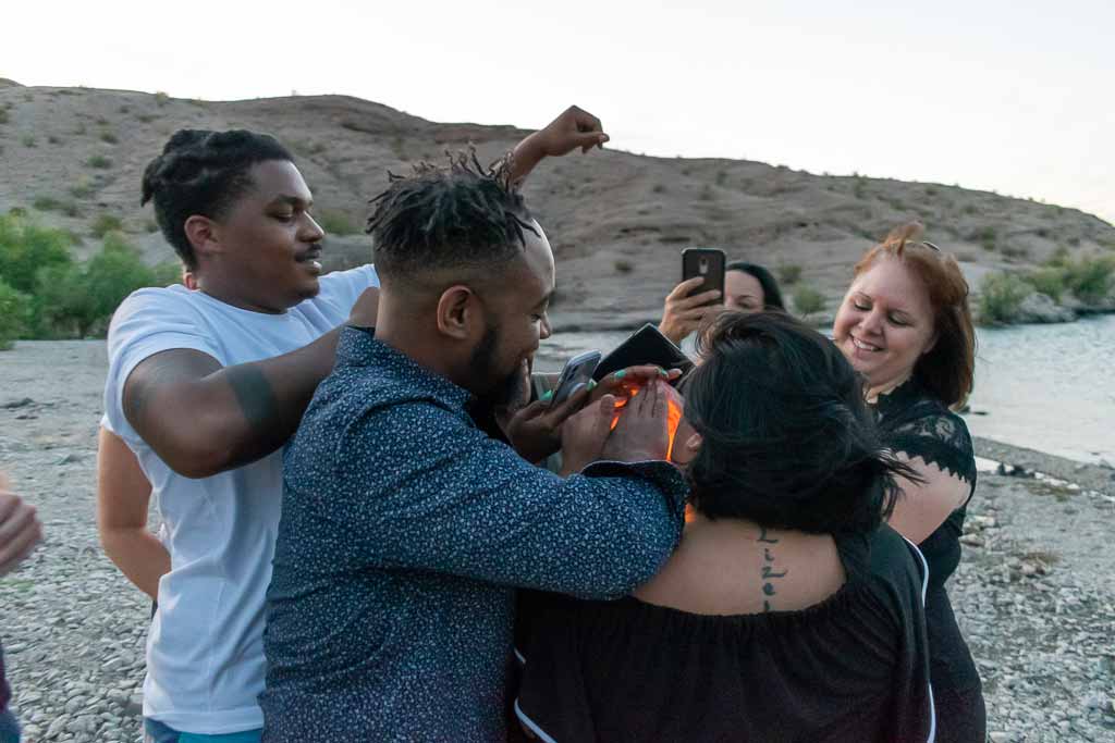 we smoke a blunt during our elopement in las vegas