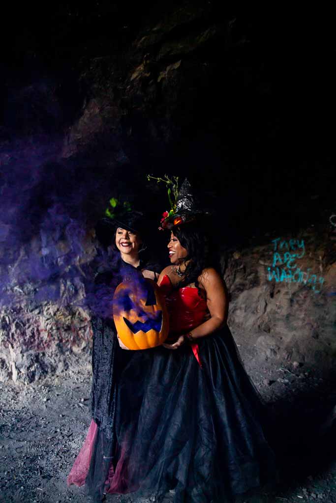 las vegas elopement in an abandoned gold mine