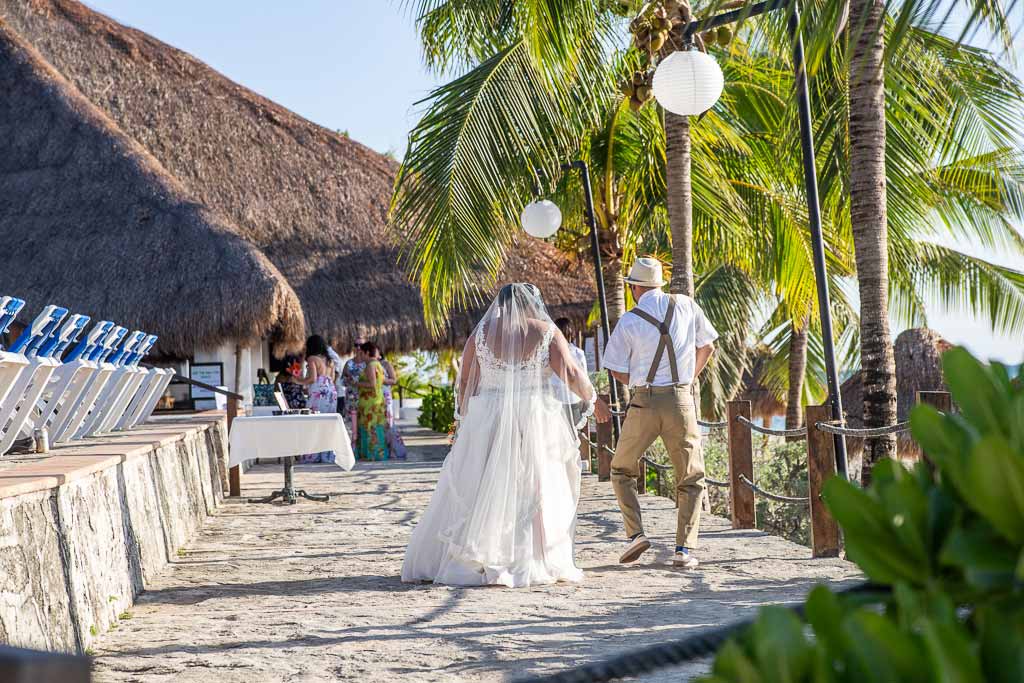 a destination adventure elopement couple heading to their reception