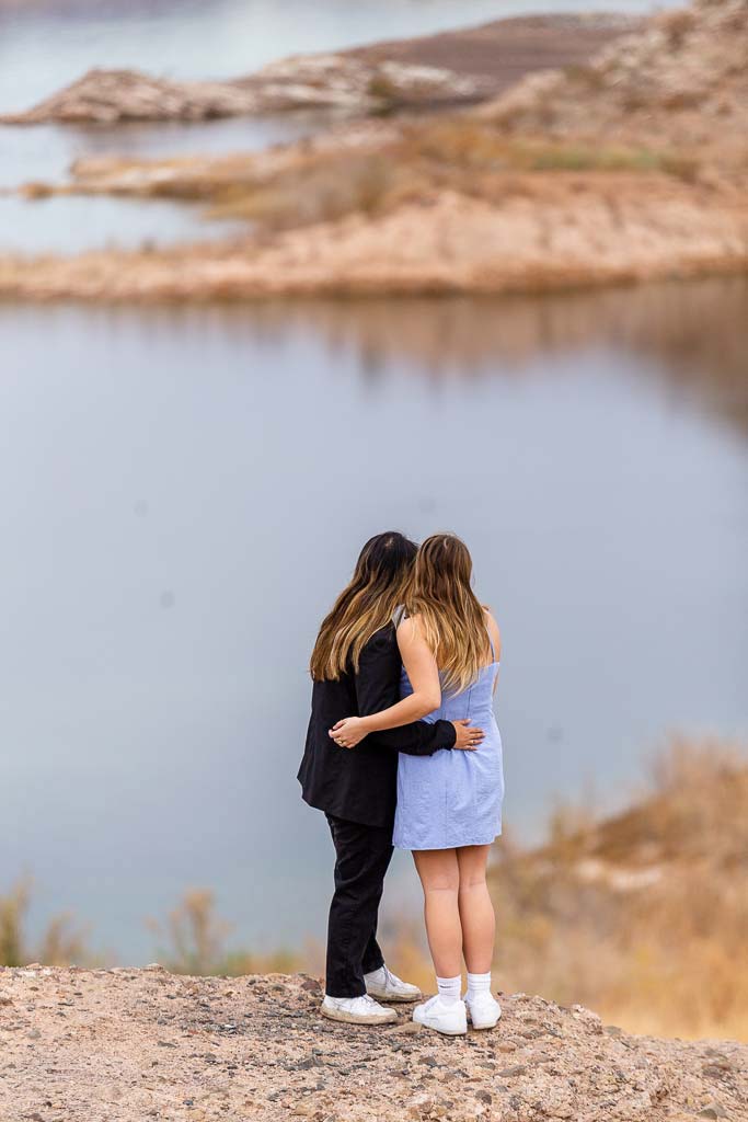 eloping couple in desert location