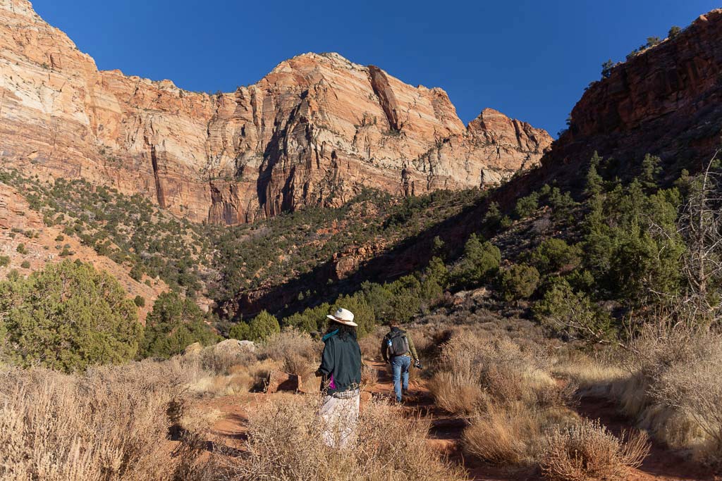 couple eloping in a desert location