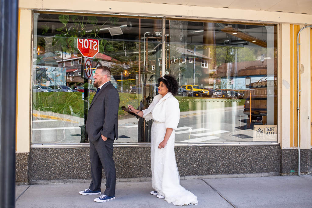 first look elopement juneau