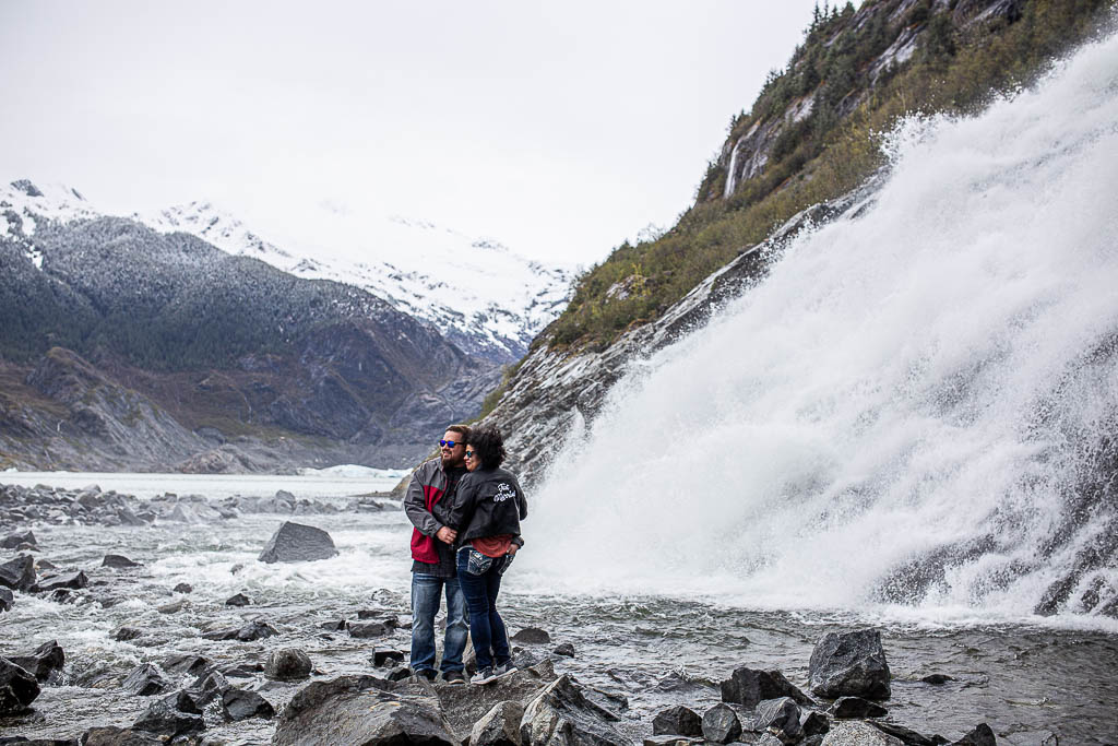 nugget falls alaskan elopement multiday elopement