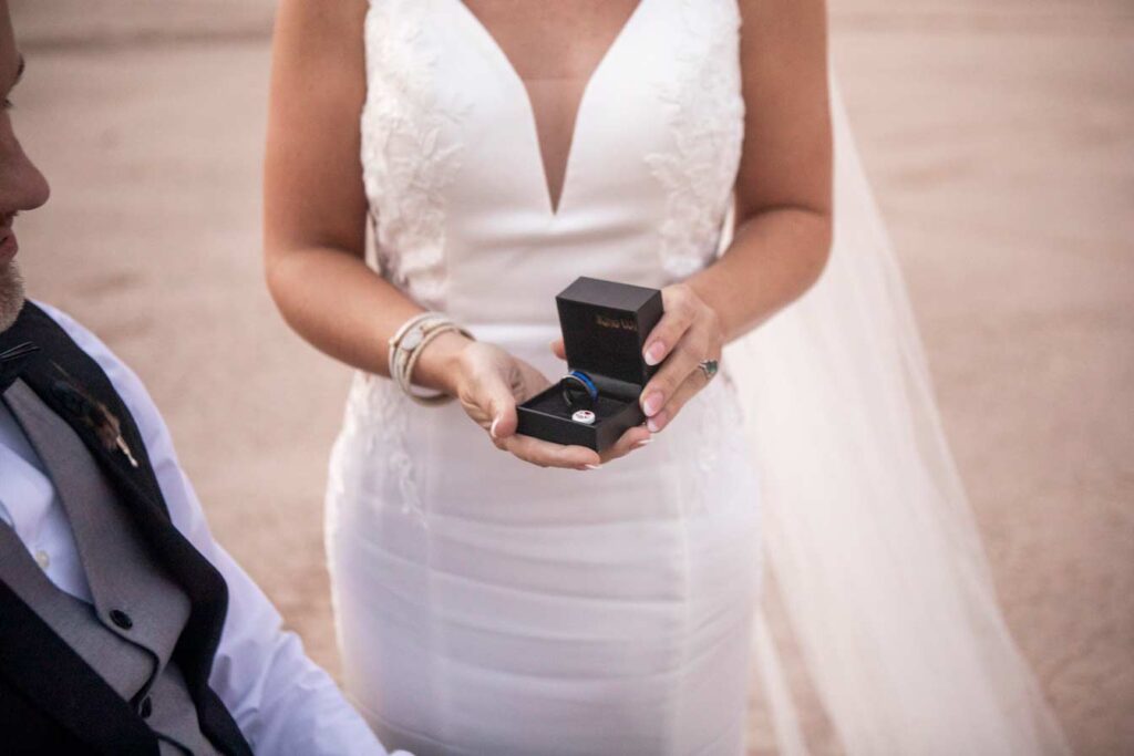 dry lake bed elopement ceremony