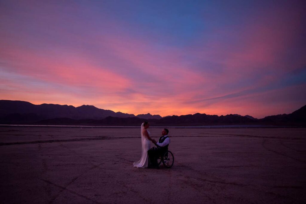 las vegas adventure elopement ceremony
