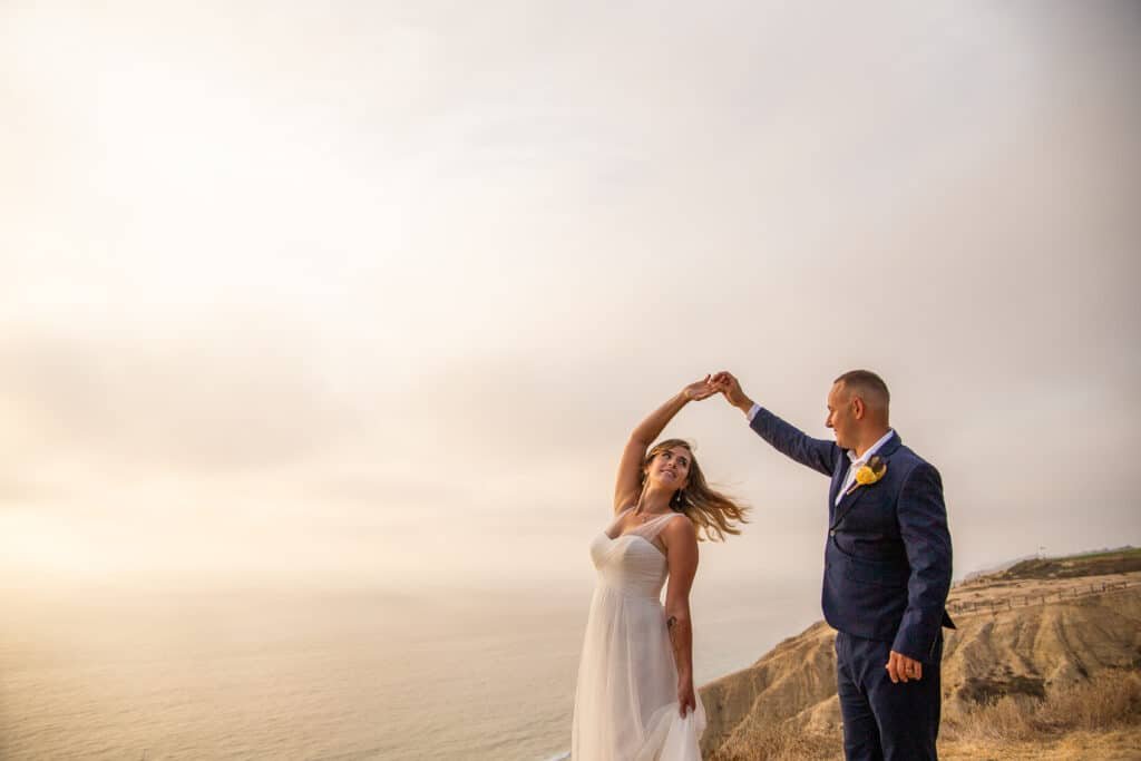 california beach elopement